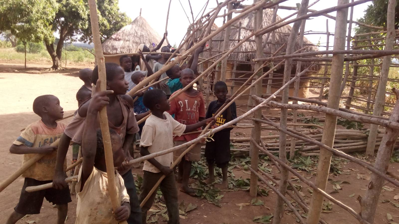 Community charity work with our organization boys